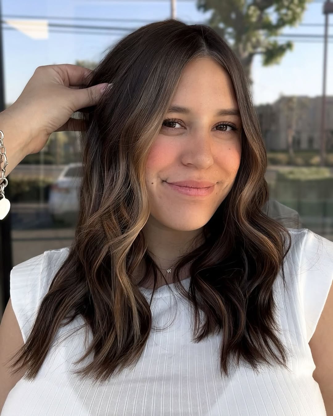 +🐆🍒🪩❤️‍🔥🤎 
sun kissed 
#momma #hairgoals #styleswithbrianne