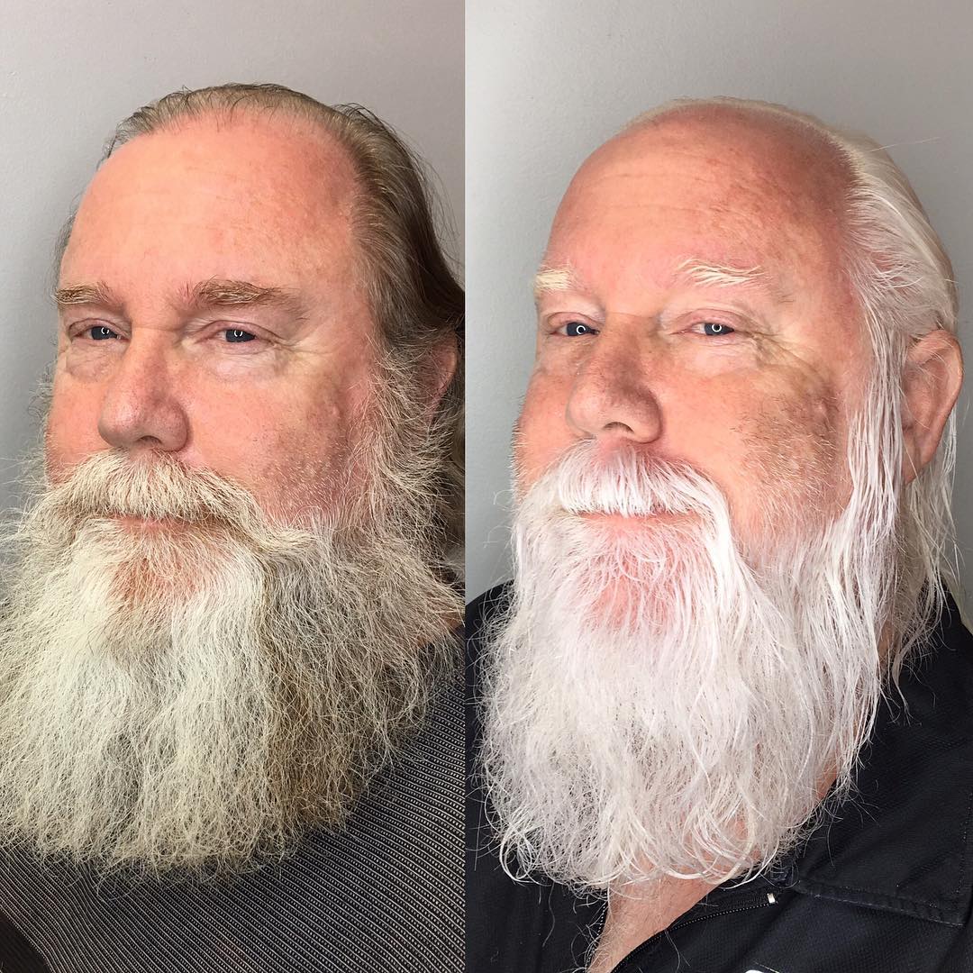 Even Santa Needs a little frosting sometimes! 😉 This Christmas obsessed girl, counts it an honor to get Kris Kringle ready for the season every year!🎅🏼