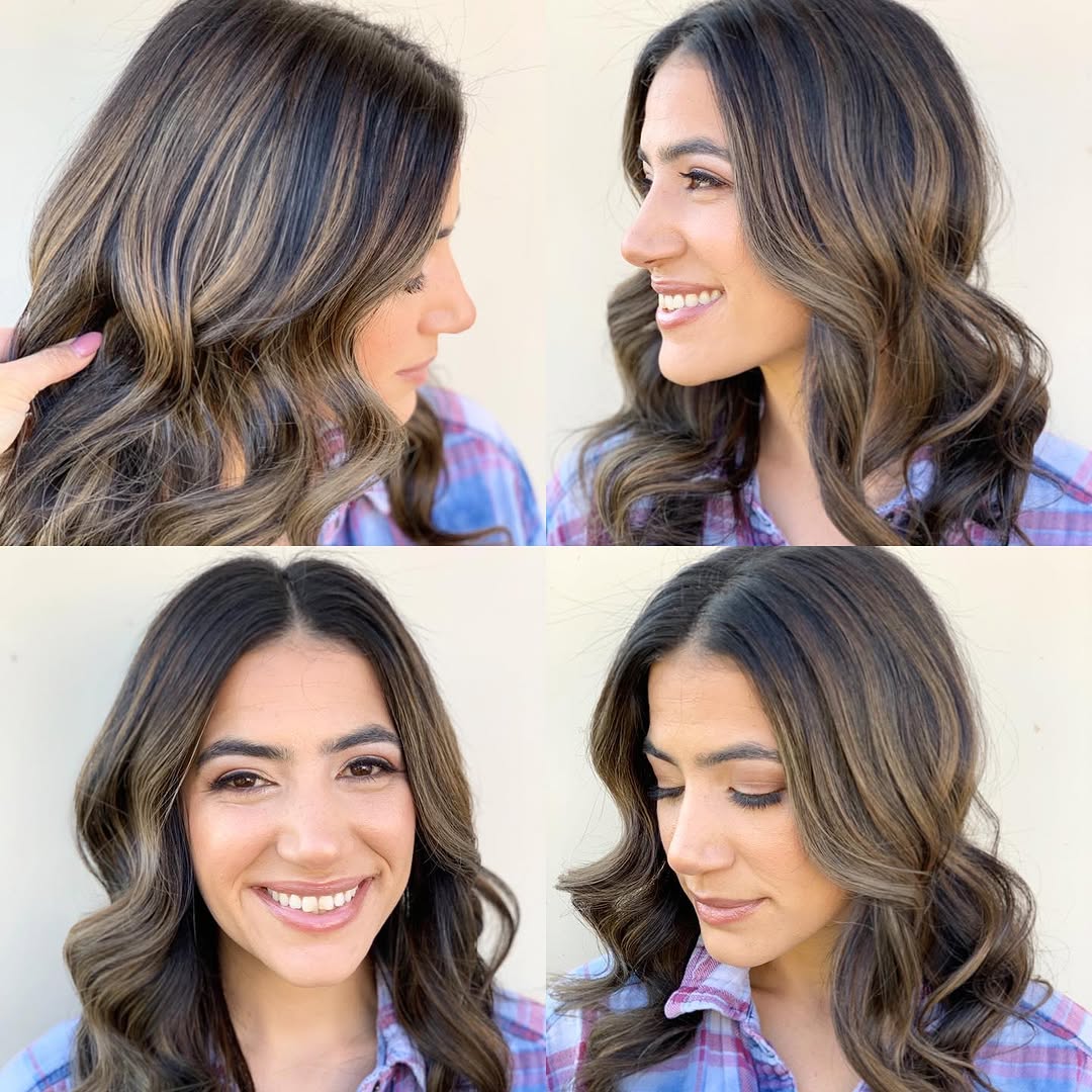 When it’s impossible to choose just one photo...because your sister in law is an absolute STUNNER. 🌟 

Adriana has gorgeous naturally black hair. This is 1 process into going lighter for those warm spring/summer days. I’m obsessed with the results and can’t wait for session✌🏼.

Balayaged w/ @matrix
Glazed w/ @redken
Makeup by @hairbynoellelucy 
.
.

#hairbynoellelucy #blackhair #mushroombalayage #moneypiece #ocbalayage #ocbalayageartist #ochair #ochairstylist #orangecountyhair #orangecountyhairstylist #ocsalon #ochairsalon #livedinhair #bronzeblonde #caramelhair #brunettebalayage #faceframebalayage #citiesbesthairartist #showmethebalayage #matrix #matrixhaircolor #breahairstylist #brea #fullerton #yorbalinda #placentia #anaheim #anaheimhills #buenapark #lahabra